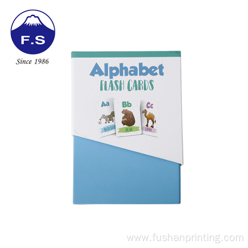 Custom Cardboard Board Game Animal Alphabet Flash Card